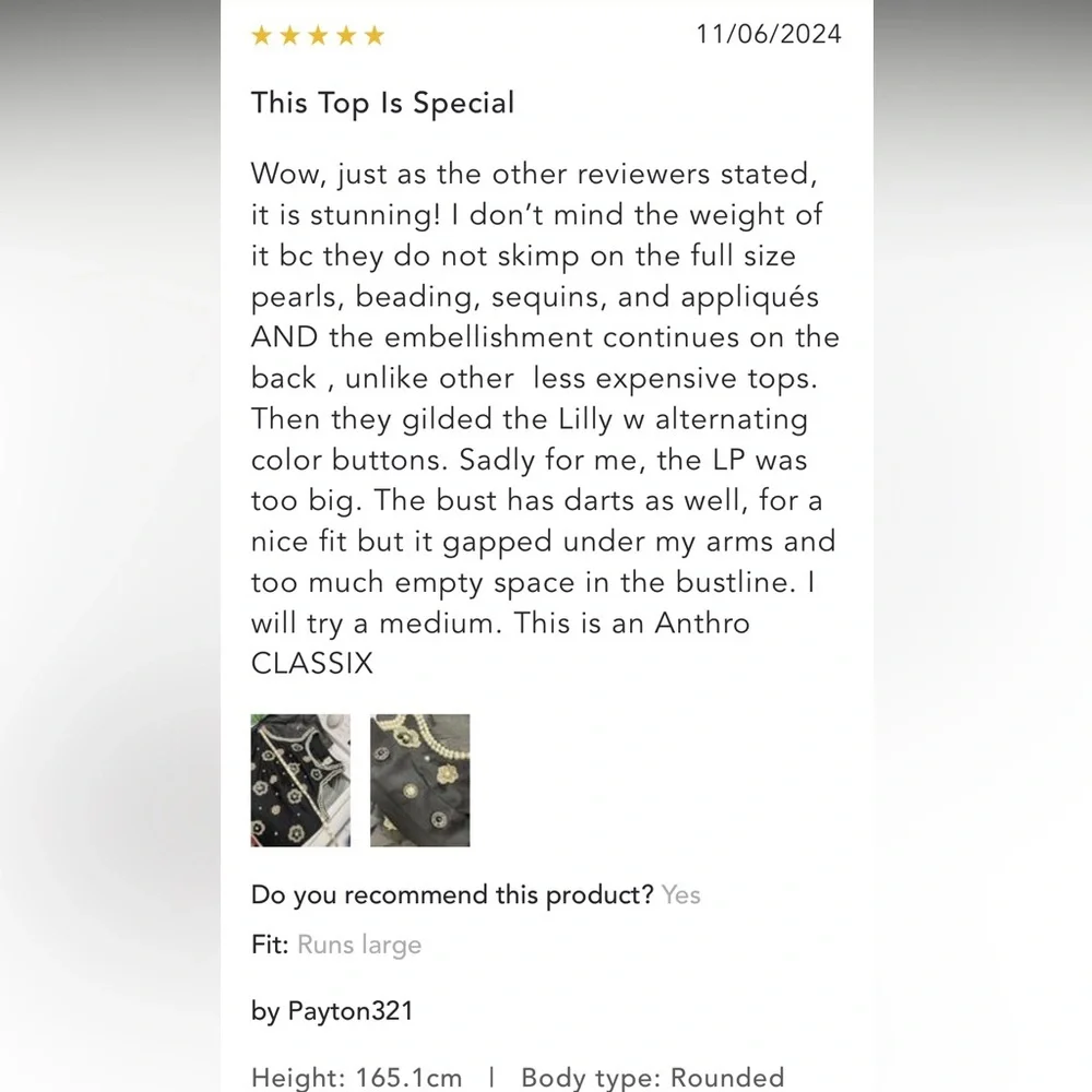 Anthropologie NWMaeve 3D Flower Pearl Top size S. - Picture 7 of 16